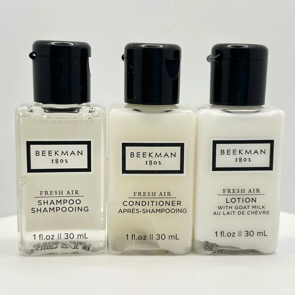 Beekman 1802 ~ Travel Shampoo, Conditioner & Lotion 1fl oz/30ml Each ~ New